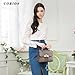 CORIOS Elegant Handbag for Women PU Leather Shoulder Crossbody Bag Fashion Messenger Top-Handle Bag Small Hobo Satchel Bag Shopping Travel Office Tote Khaki