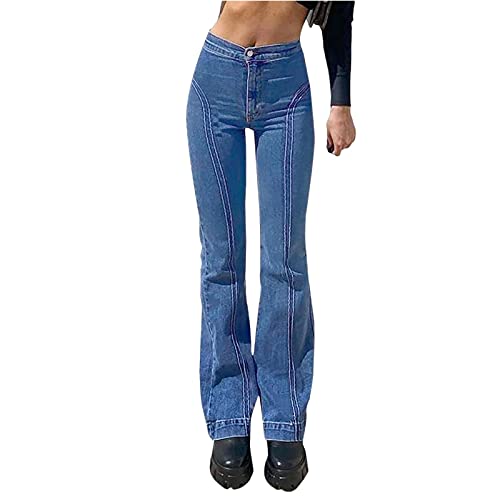Jeans Dames - Eauptffy High Waist Schlaghose Stretch Skinny Jeans Elegante Bootcut Pant Boyfriend Stijl Jeans met wijde pijpen Denim Broek SchlagJeans Flared Denim Broek Lange Jeans - Image 3