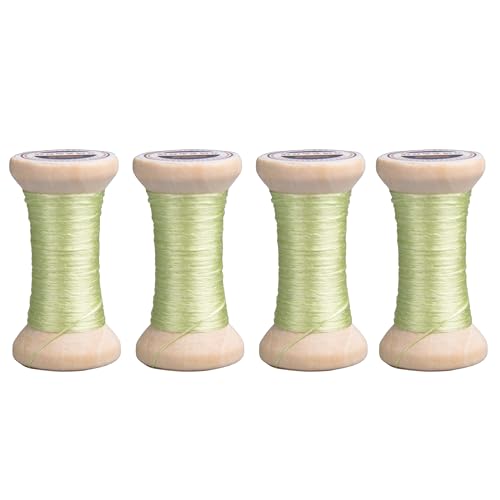 Image of 100% Mulberry Hand Dyed Silk Embroidery Thread, Embroidery Floss, 4 Spools Each 24 Yards (04-1)