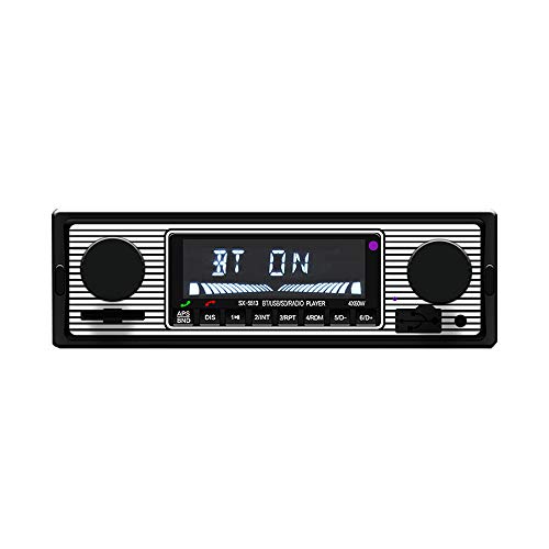 Tickas BT Vintage Car Radio Mp3 Player Stereo USB Aux Classic Vehicle Integrated
