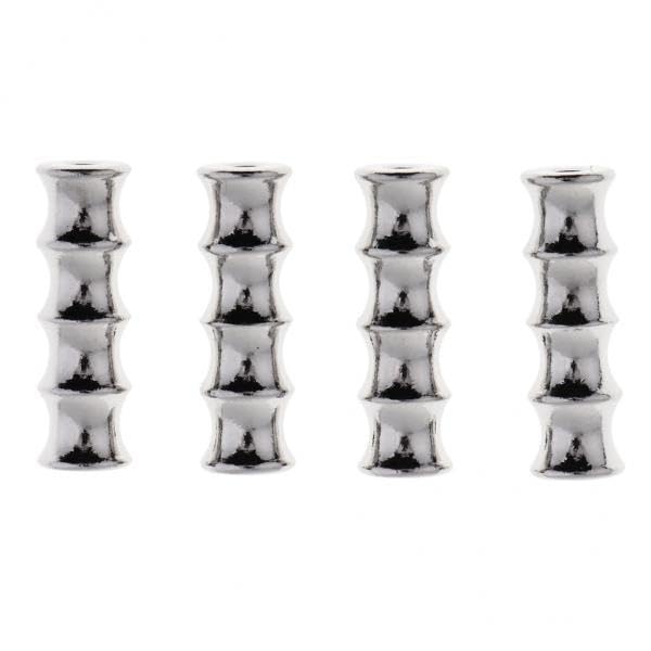 SNAPPSY 10x4pcs Stainless Steel Bamboo Shape Loose Beads spacers Crafts findings 22x8mm-image-11