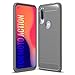Produktbild SCL Hülle Für Motorola One Action Hülle Moto One Action Handyhülle Exquisite Serie-Carbon Design Schutzhülle mit Anti-Kratzer und Anti-Stoß Absorbtion Technologie [Grau]