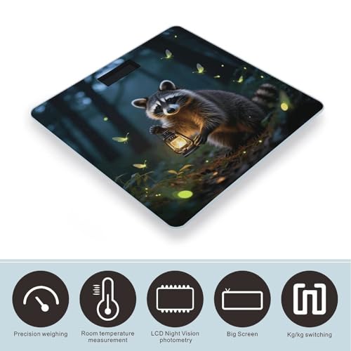 Báscula digital para baño con pantalla LCD y plataforma antideslizante miniatura 3