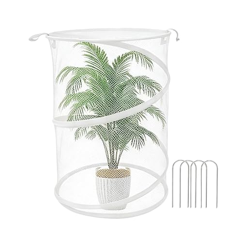 Cubierta Malla Plantas - Jaula De Malla Desplegable Portátil - Barrera Antipájaros de Jardín Red Cubreplantas | para Verduras Flores Plántulas Árboles Tomates Fresas Jardín Granja Balcón