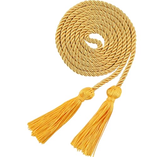 Image of Graduation Honor Cord 68 inch Grad Braided Honor Cords with Tassel Honor Rope Grad Cords for Graduation Students Bachelor Master Doctoral Gown Grad Decor (Gold)