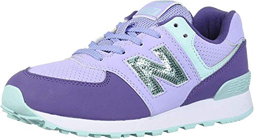 New Balance Kid's 574 V1 Winter Synthetic Sneaker, Clear Amethyst, 4 W US Big Kid