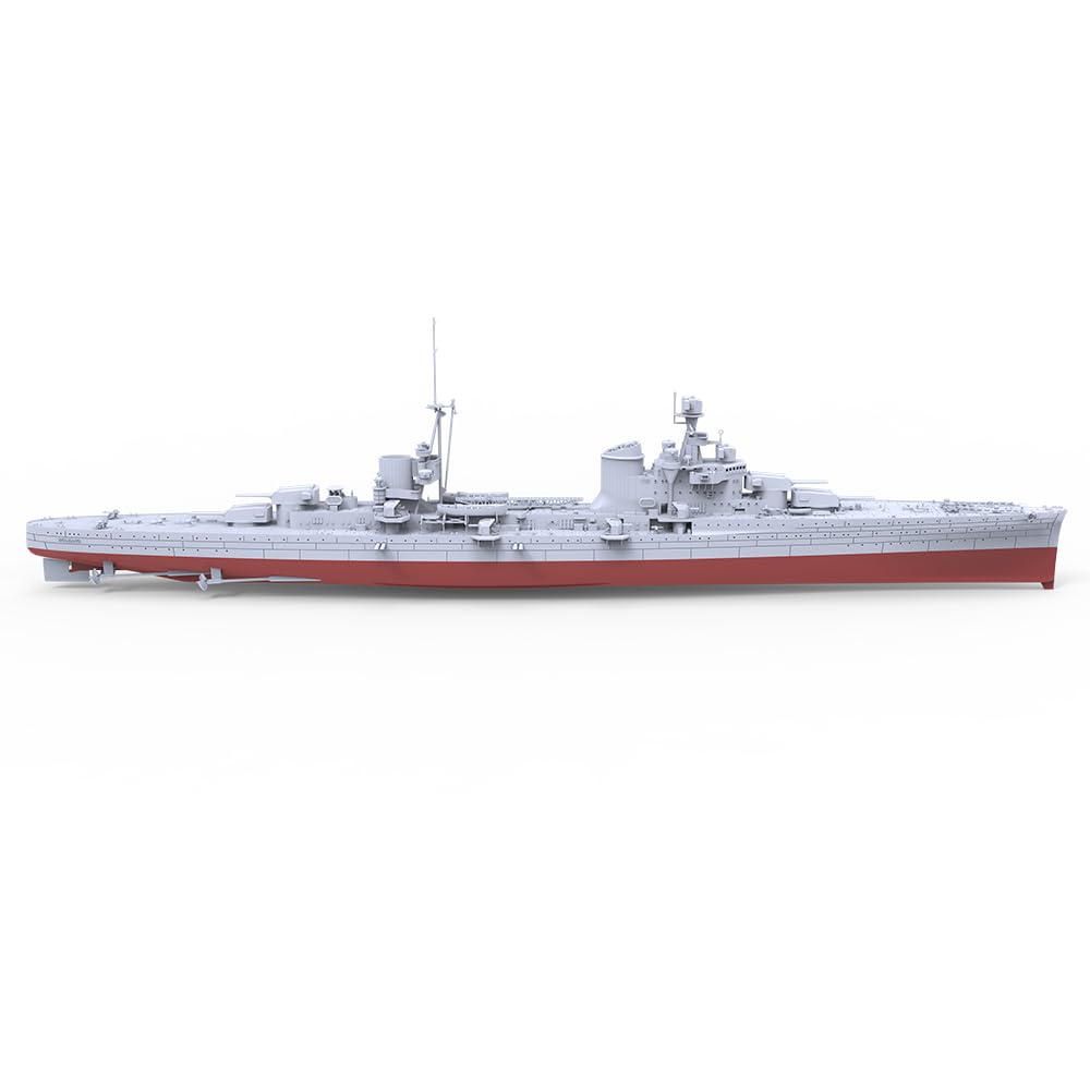 MRY-SFW SSC700755S-A 1/700 zestaw do budowy modeli wojskowych, Włochy, klasa Trento, ciężki krążownik, RN Bolzano, 1937, pełny kadłub