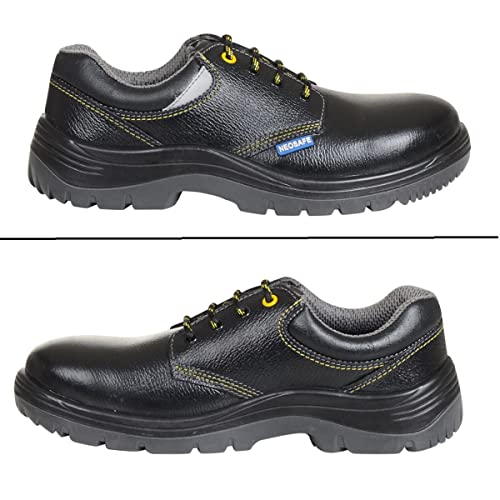 Image of NEOSAFE Stalone A1005 5 Lightweight Stylish safety shoes, ISI Marked Steel Toe size 5, Black