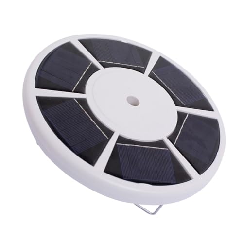 Lampe solaire extérieure pour mât de drapeau avec 26 LED en plastique blanc