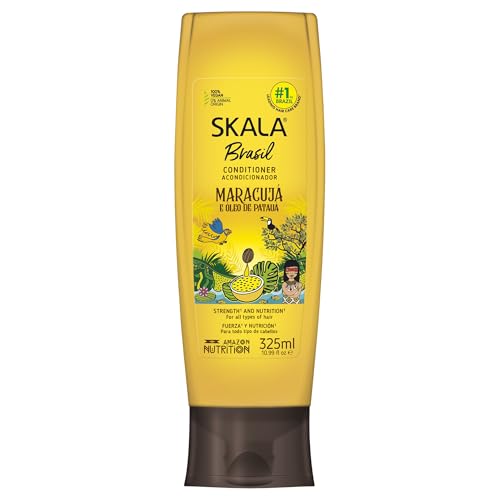SKALA Brazil Conditioner Maracujá & Patauá Oil – Nourishing & Strengthening Formula – 10.99 fl oz – Free from Sulfates, Parabens & Silicones – For Dry & Damaged Hair