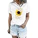 Maglietta da donna 2026 girasole Grafica per Donne, Dolce, Manica...