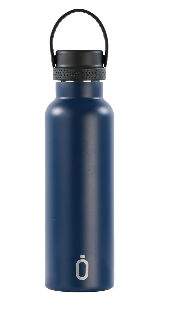 Safta F.C. BARCELONA NAVY BLUE – Borraccia termica, bottiglia d'acqua, acciaio inox, doppio isolamento, 12 ore di bevanda calda e 24 ore di bevanda fredda, 7,3 x 25 cm, 600 ml, Blu navy, M, Casual