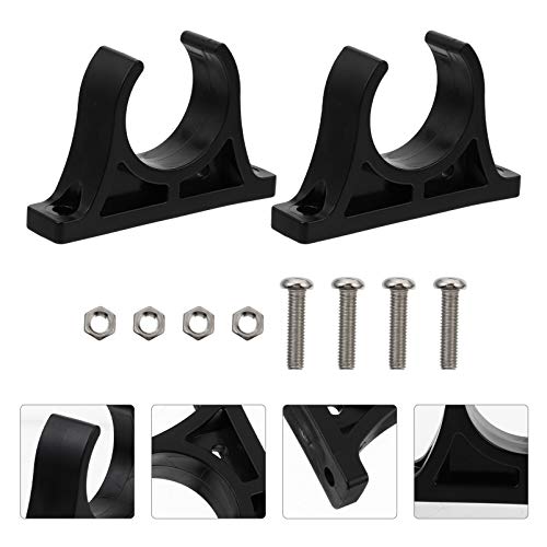 BESPORTBLE 1 par Titular da Pá Do Caiaque Remo Do Barco de Plástico Fivela Fixa Com Parafusos (Preto