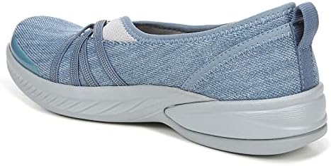 Bzees Women's Niche Slip-On Comfort Ballet Flat ,Washed Denim Fabric,7.5 Wide | Image 5