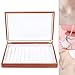 HomeRoots Maple Brown Classy Wooden Necklace Organizer Box