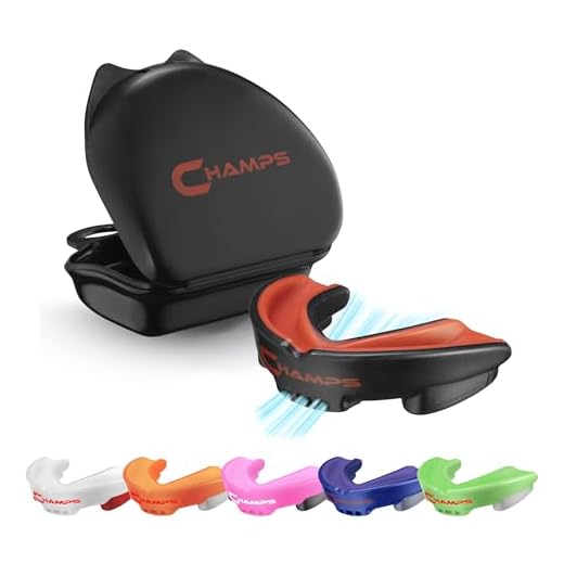 Champs MMA Atmungsaktiver Box-Mundschutz - Zahnschutz mit Luft-Löchern für Boxen, Jiu Jitsu, Muay Thai, Ringen und andere Kampfsportarten - Passgenauer Halt durch Boil and Bite