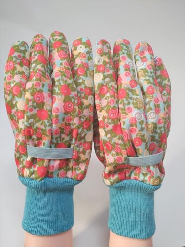 Garden Gloves for Women Thorn Proof Floral Women's Gardening Gloves Non-Slip Working Gloves(2 pair)