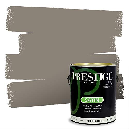 Prestige Exterior Paint and Primer in One, Amarillo Brown, Satin, 1 Gallon