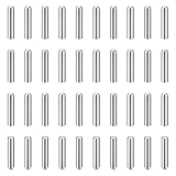QUARKZMAN 70Stk 2.5mm x 12mm Dübelstifte 304 Edelstahl Zylindrische Rundkopf Regalstützpflöcke Positionierstift Für Bücherregal Schrank Möbelkomponente GB831 Silber
