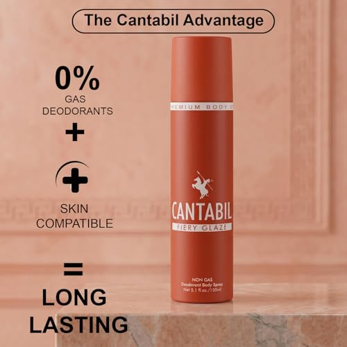 Image of Cantabil Fiery Glaze Unisex No Gas Deodorant Body Spray | Pack Of 3 X 150ml With Citrus, Rose, Sandalwood | Perfume Deo For Men & Women | Rakhi Gift for Brother