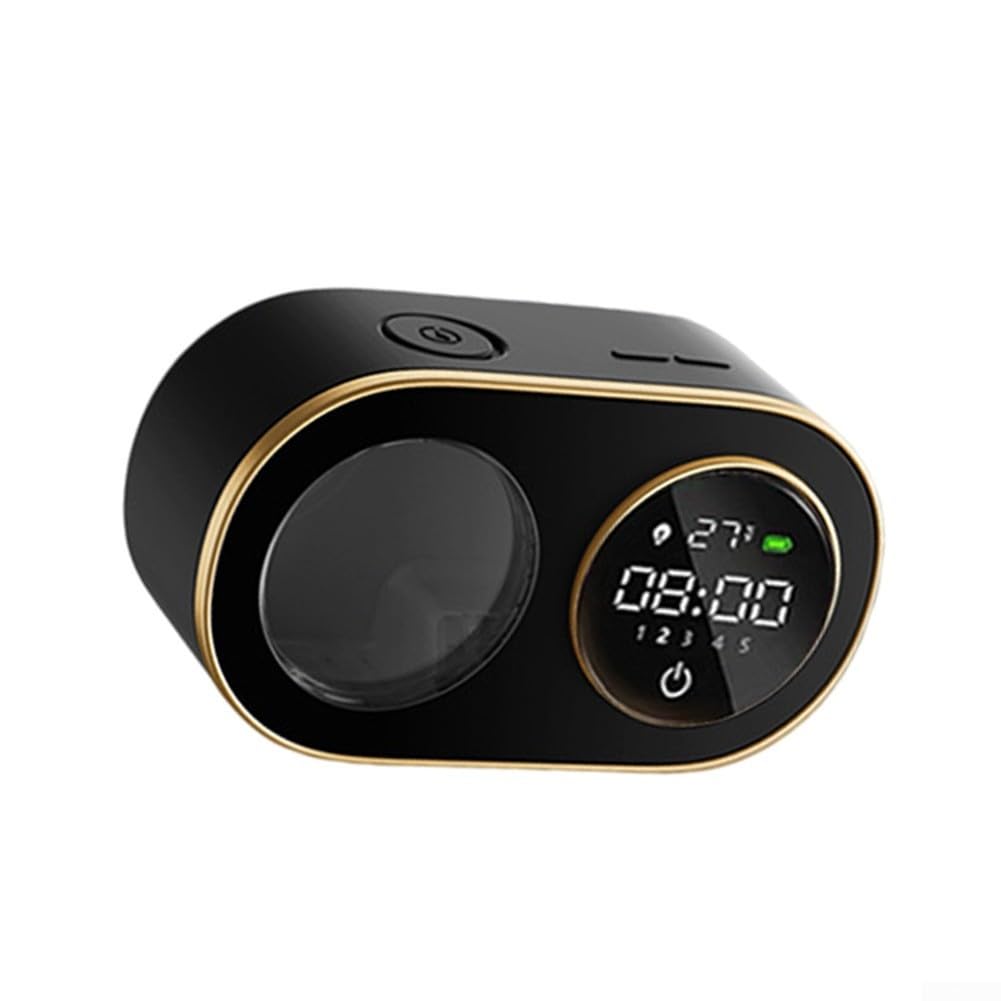 Dispensador automático de jabón con pantalla LED, dispensador desinfectante de manos espumoso sin contacto, recargable por USB-C, 320 ml, negro (quinta marcha)