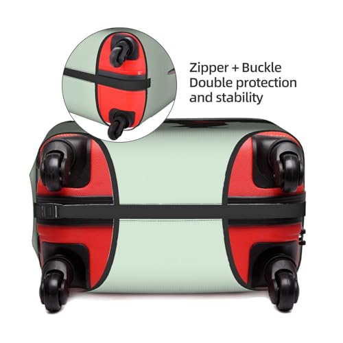 Housse de valise anti-rayures Karaté Boy Large blanche lavable - 4