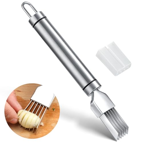 Yuanchu Shred Silk The Knife, Spring Onion Slicer Edelstahl Scallion Slicer Gehackte Grüne Zwiebel Messer Haushalt Gadgets Zwiebel Shredder Messer Scallion Cutter Für Viele Gemüse und frisches Obst