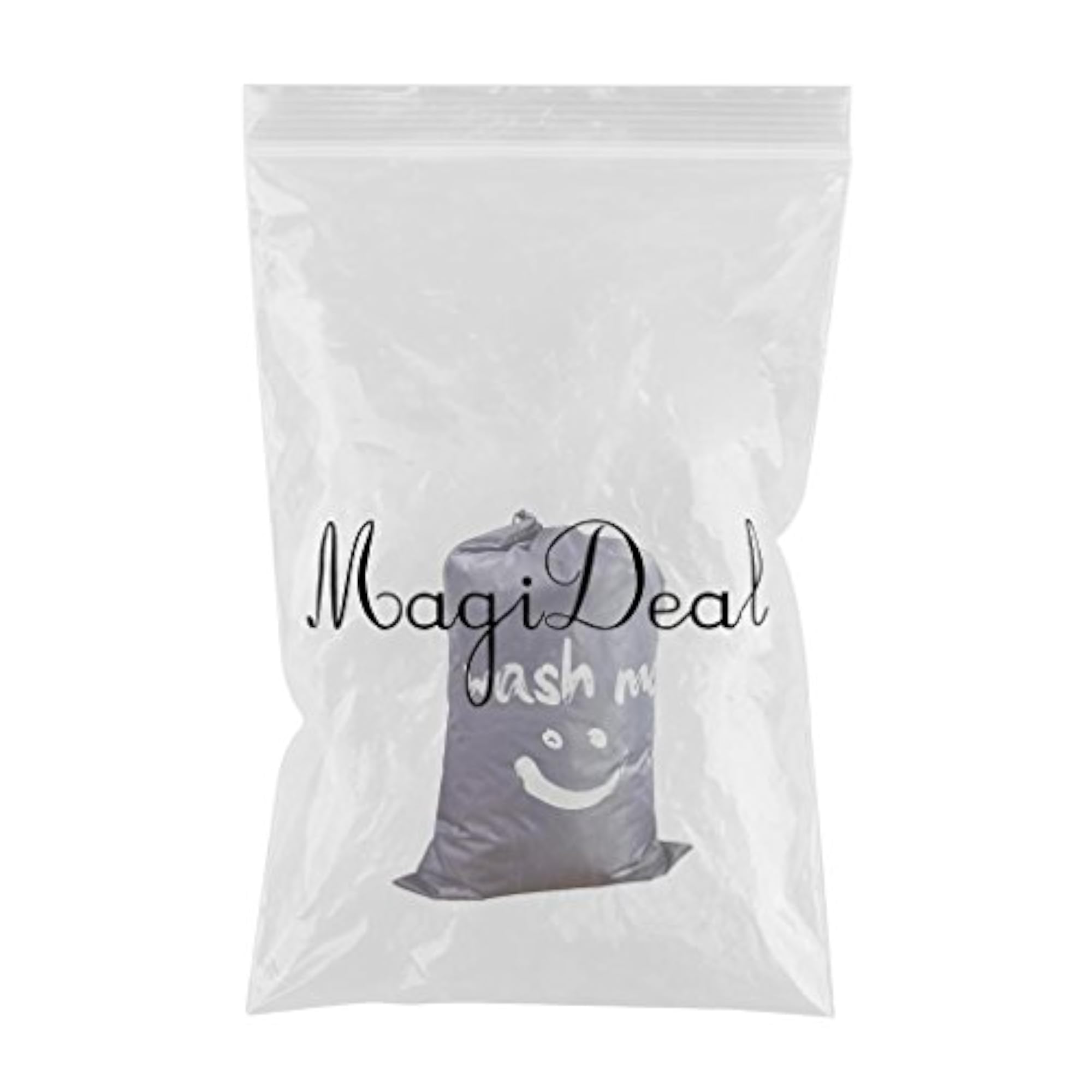 Nylon Drawstring Laundry Bag in Dark Gray