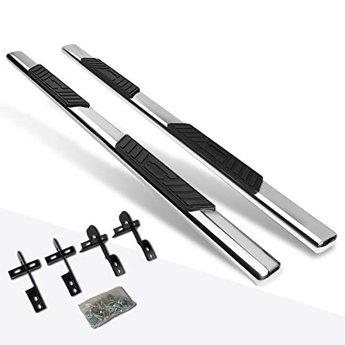Barandas Nerf Ovaladas 5 Inch Cromadas para Ford F150 miniatura 2