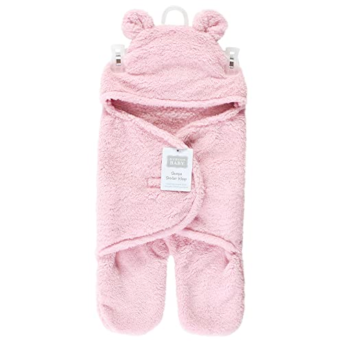 Image of Hudson Baby Unisex Baby Animal Sherpa Baby Outdoor Stroller Sack Wrap, Lt Pink, One Size