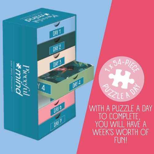 Jumbo Pieceful Mind Puzzles, A Piece of Nature, 7-Day Mindful Adults Jigsaws Set - Image 4