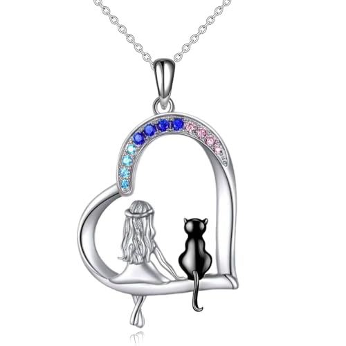 COYUN Ketten für Mädchen, Halsketten mit süßen Katzenanhängern, Weihnachts- und Geburtstagsgeschenke Geschenke, Schmuck für Kinder, Mädchen, Frauen, Damen