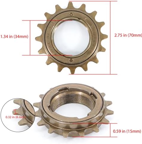 Hycline Single Speed Bicycle Freewheel 16T/18T/20T, Bike Freewhee
