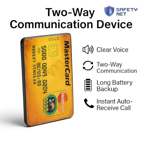 SAFETYNET GSM ATM Card with Earpiece Basic Bluetooth Earpiece Wireless Invisible with Free 2 Cell for Indoor Outdoor Usage