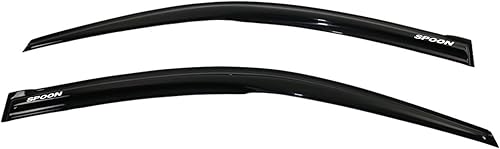 EVPROXP - Visera de ventana compatible con 11-16 CR-Z, deflector de ventilación de ventana lateral, teñido de humo oscuro, JDM 3D ondulado, taza con