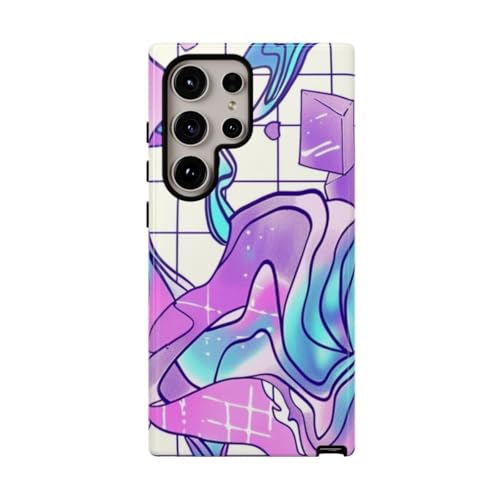 Coque rigide Samsung S24 Ultra cristal vaporwave brillante antichoc