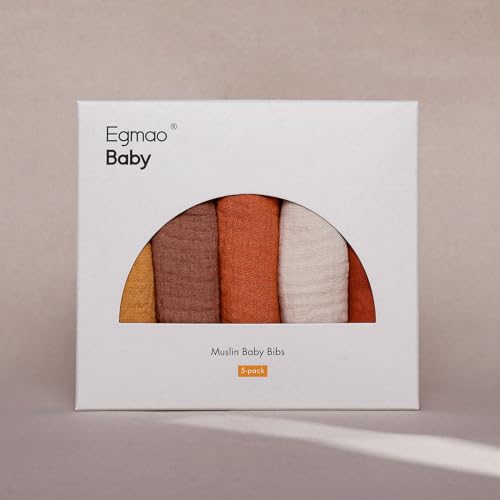 Image of Muslin Baby Bibs for Drooling and Teething,Bibs for Boys Girls | Soft Cotton,Extra Absorbent,Easy Adjustable Side Snap,Shrink‑resistant & fade‑proof