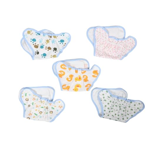 Homoyoyo 5 Pañales Reutilizables de Algodón para Ñiño Recién Nacido, Lavables y Absorbentes Estampados Infantiles, Pantalones de Entrenamiento Cómodos Niñas, Protección Antifugas para Uso