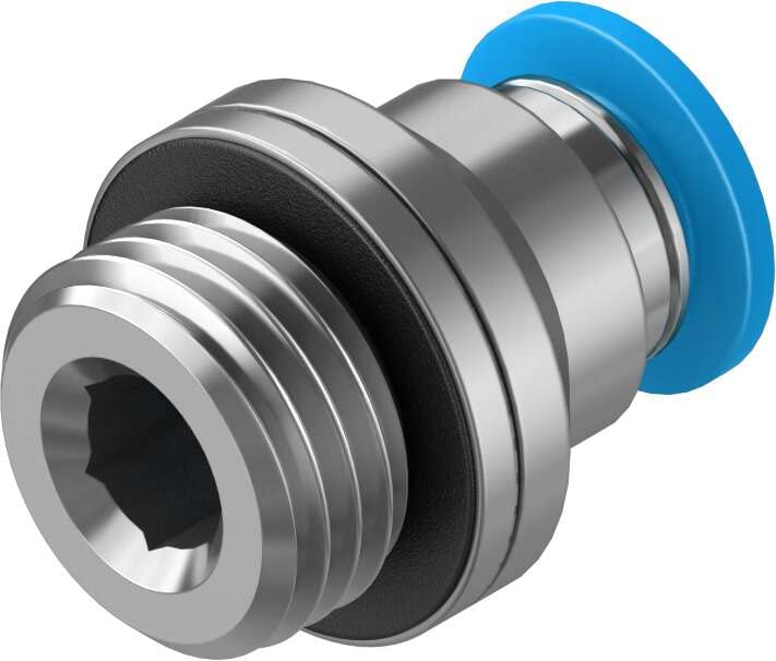 FESTO 186108 QS-G1/4-6-I PUSH-IN FITTING - SUPPLIED IN PACK OF 10