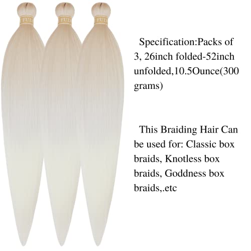 Ombre Blonde Braiding Hair Pre Stretched Braids Hair Extensions Pre Stretched Braiding Hair #TOP1