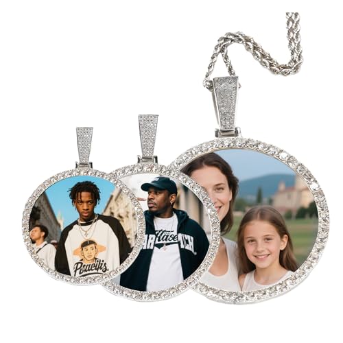 Personalized Circle Chain Big Pendant Picture Chain Custom Pendant
