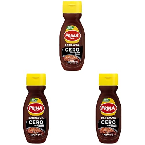 Prima salsa barbacoa Cero sin azúcares añadidos. 265 g (Paquete de 3)
