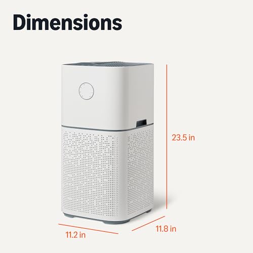 Image of Amazon Basics Air Purifier for Home Large Rooms, CADR 580m3 /h, Covers up to 2600 Sq Ft, Auto Mode with Particle Sensor, Activated Carbon Filter, Negative Ion Technology, White