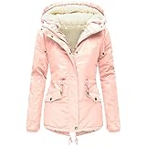 90sMuse Women Down Coat Winter Warm Sherpa Fleece Lined Hooded Cotton Padded Jacket Thermal Zip Up...