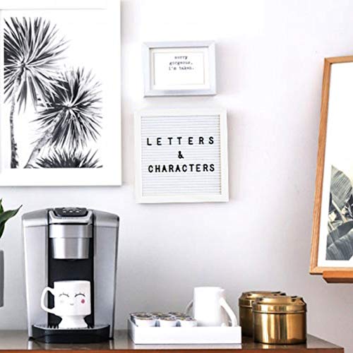 Image of Art Street Letter Board Frame for Decor Display /Announcements /Events /Special Occasion. White Color with Black Letter (3 /4 Inch Letter Size)