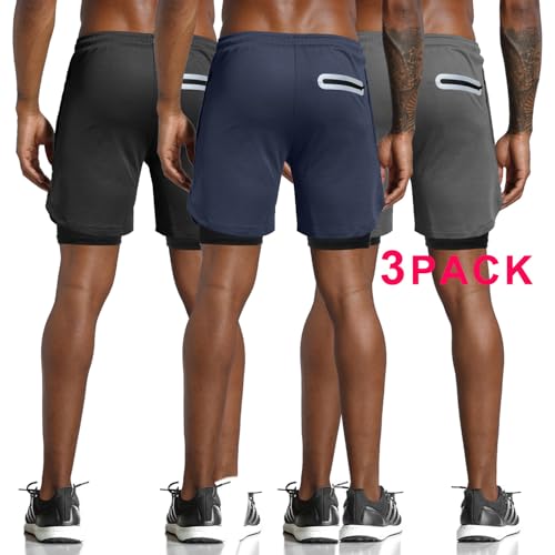 Image of IVAAN Black Polyester Shorts for Running- Regular, Gym