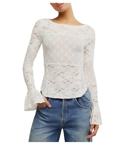 Free People Women's Lace Layering Long Sleeve