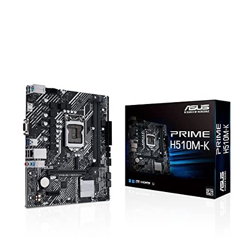 Asus PRIME H510M-K, Scheda madre micro ATX Intel H510 (LGA 1200), PCIe 4.0, slot M.2 32Gbps, Lan Intel 1 Gb, HDMI, D-Sub, USB 3.2 Gen 1, SATA 6 Gbps, connettore COM, connettore RGB - Scheda madre - Immagine 5