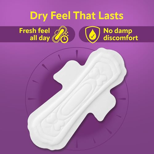 Image of Evereve Ultra-Thin Sanitary Pads for Women, XL+ 320mm, Longest & Widest Day Pad, Soft & Breathable Fabric, Rash-Free Comfort, Instant Absorption, Dry Feel Protection, Lightweight Pads, Pack of 24x2