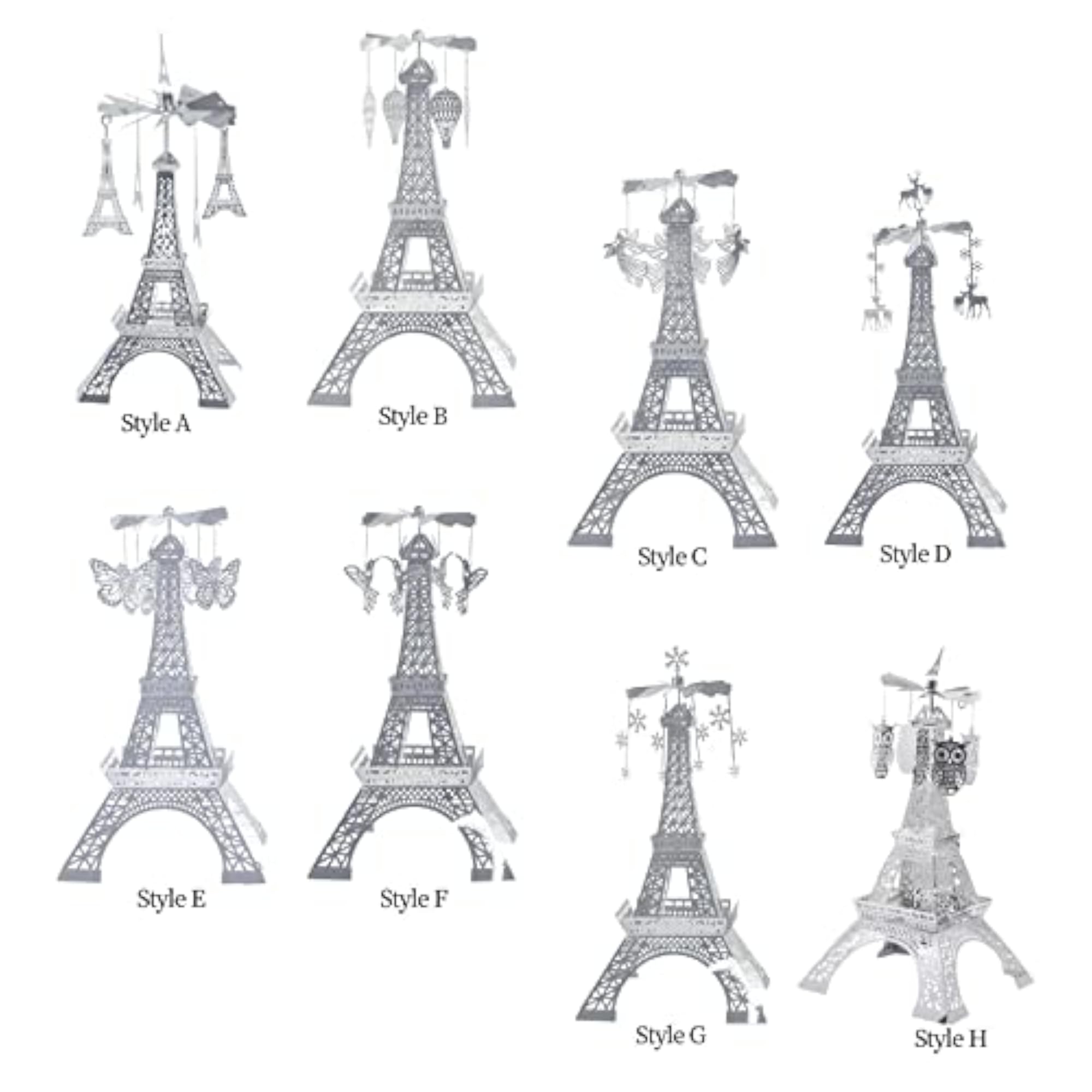 Eiffel Tower Figurine Rotating Candle Holder, Lovely Decor